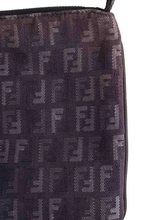 Sac porté épaule Fendi Anthracite en Tissu