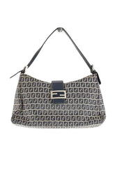 Sac porté épaule Fendi Baguette Gris en Tissu - Seconde Main