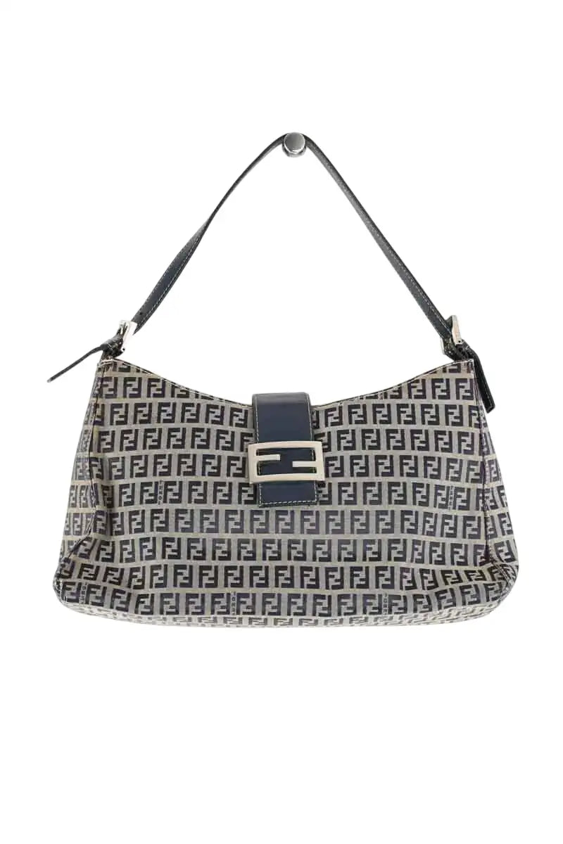 Sac porté épaule Fendi Baguette Gris en Tissu - Seconde Main