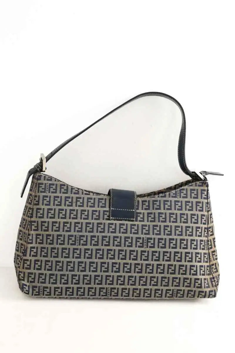 Sac porté épaule Fendi Baguette Gris en Tissu