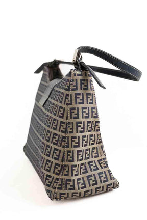 Sac porté épaule Fendi Baguette Gris en Tissu