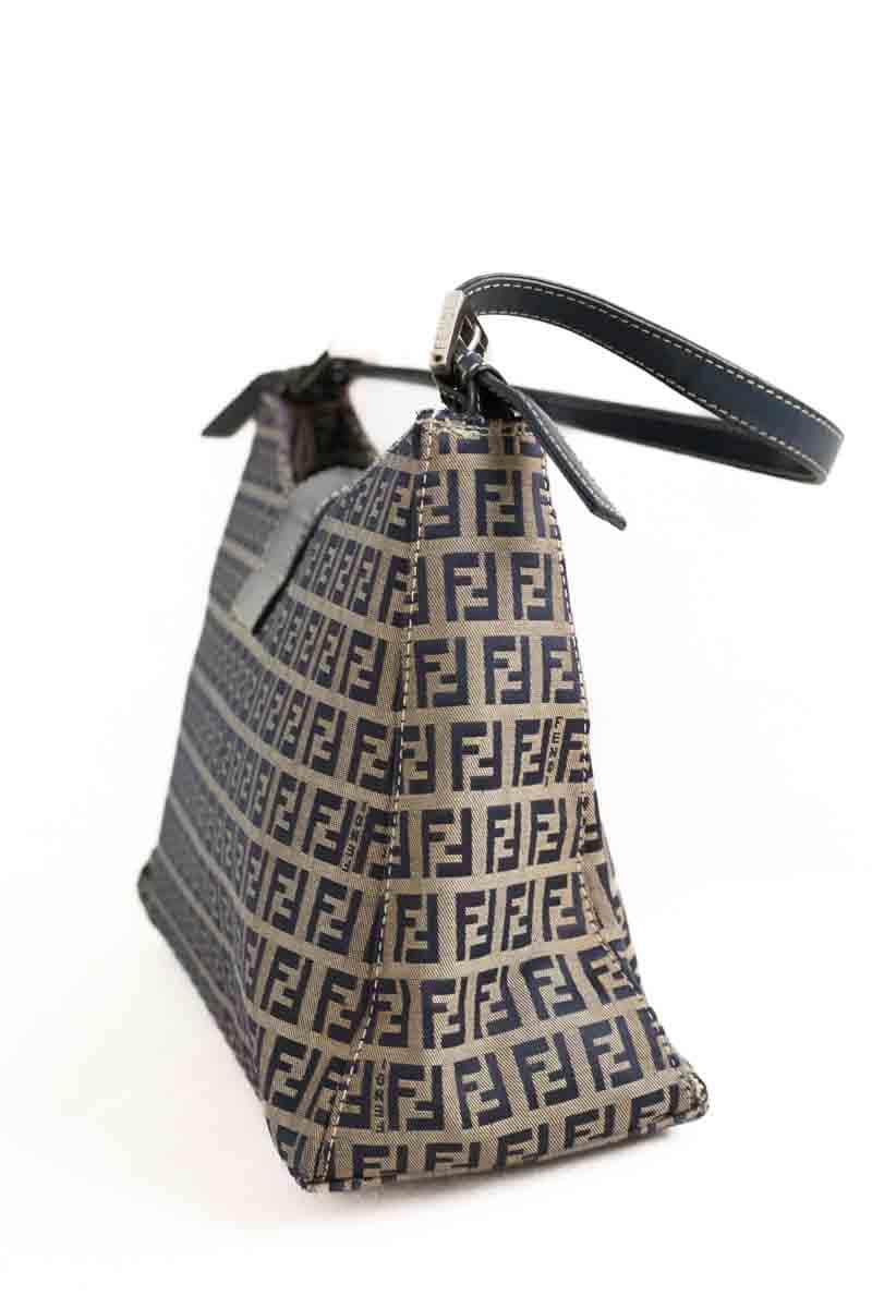 Sac porté épaule Fendi Baguette Gris en Tissu