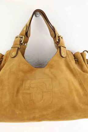 Sac porté épaule Gerard Darel Chiara Camel en Daim