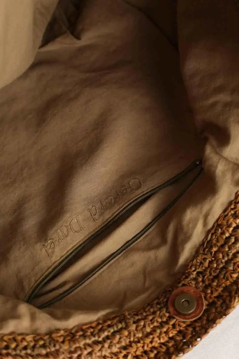 Sac porté épaule Gerard Darel Marron en Osier