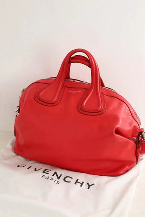 Sac porté épaule Givenchy Nightingale Rouge en Cuir