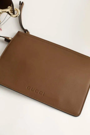 Sac porté épaule Gucci Gucci Brown Micro GG Suede B Large  Camel en Daim