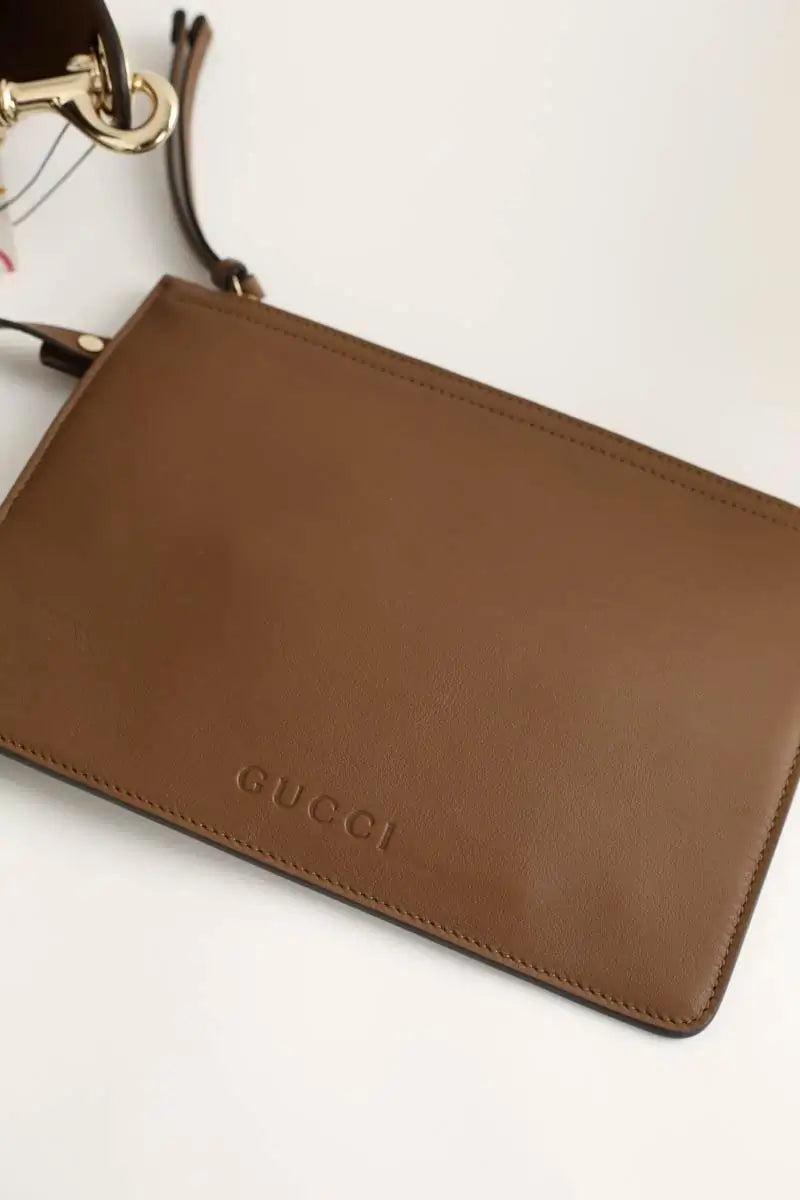 Sac porté épaule Gucci Gucci Brown Micro GG Suede B Large  Camel en Daim