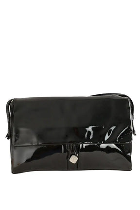 Sac porté épaule Ines de la Fressange Noir en Cuir verni - Seconde Main