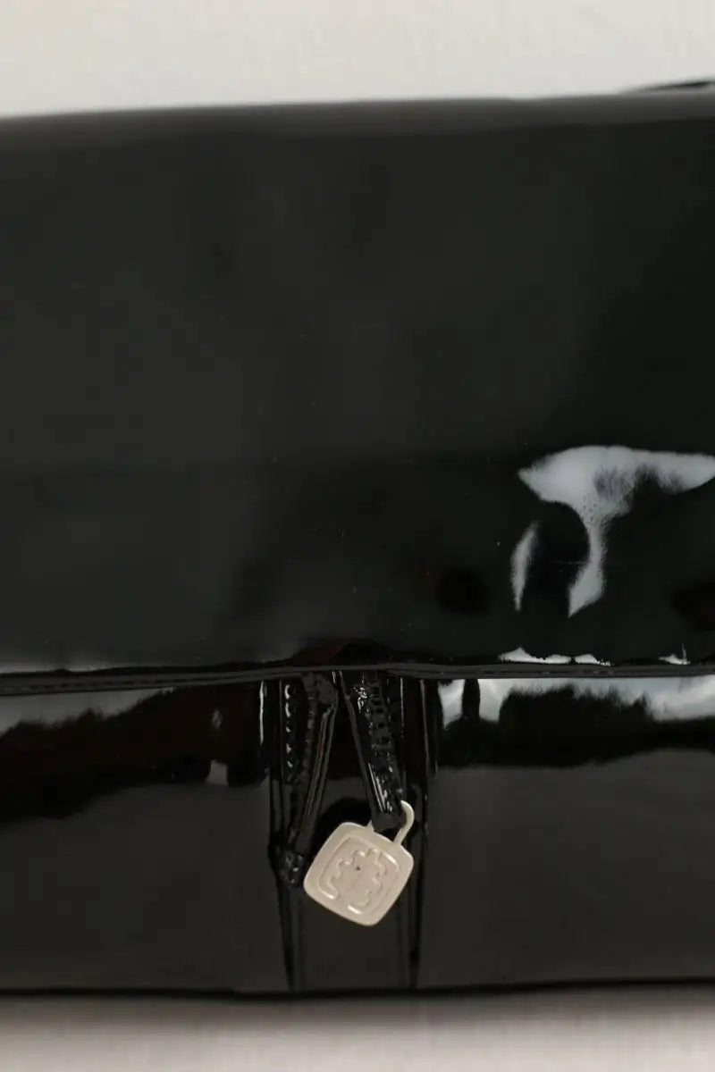 Sac porté épaule Ines de la Fressange Noir en Cuir verni