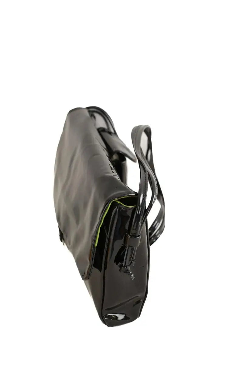 Sac porté épaule Ines de la Fressange Noir en Cuir verni