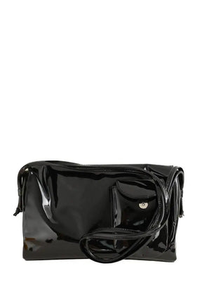Sac porté épaule Ines de la Fressange Noir en Cuir verni