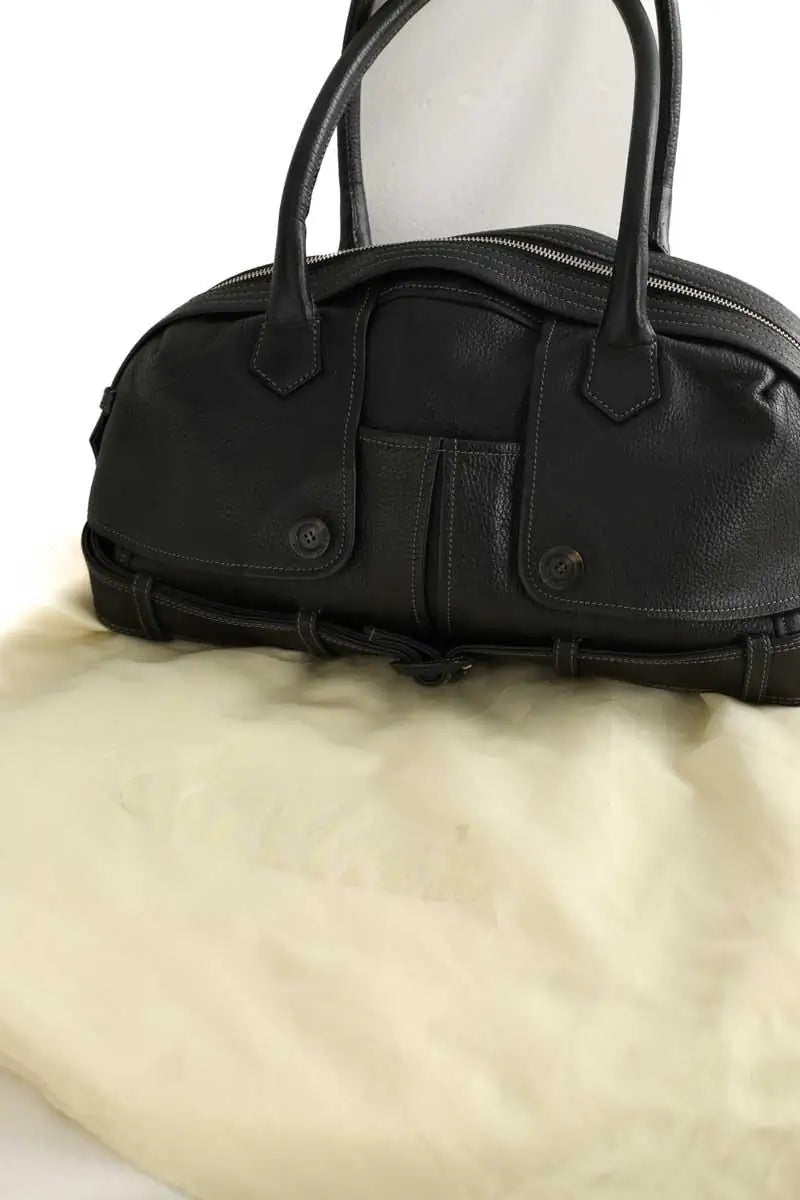 Sac porté épaule Jean Paul Gaultier Sac Trench Coat Noir en Cuir