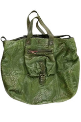 Sac porté épaule Jérôme Dreyfuss Billy Vert en Cuirs exotiques - Seconde Main