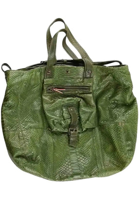 Sac porté épaule Jérôme Dreyfuss Billy Vert en Cuirs exotiques - Seconde Main