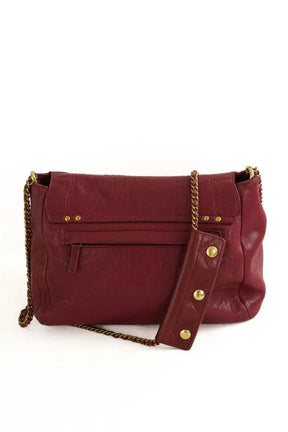 Sac porté épaule Jérôme Dreyfuss Lulu Bordeaux en Cuir