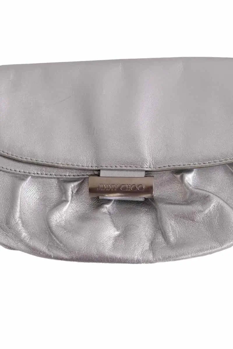 Sac porté épaule Jimmy Choo Argent en Cuir