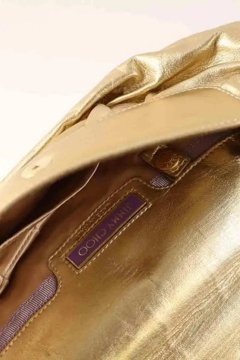 Sac porté épaule Jimmy Choo Doré en Cuir