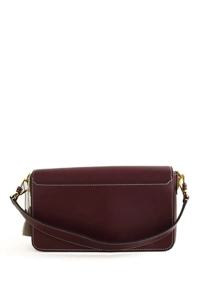 Sac porté épaule Lancel Angele Bordeaux en Cuir