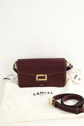 Sac porté épaule Lancel Angele Bordeaux en Cuir