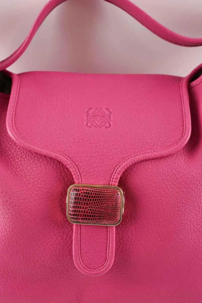 Sac porté épaule Loewe Granada Rose en Cuir