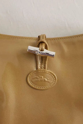 Sac porté épaule Longchamp Camel en Cuir verni