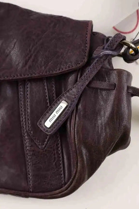 Sac porté épaule Miu Miu Violet en Cuir