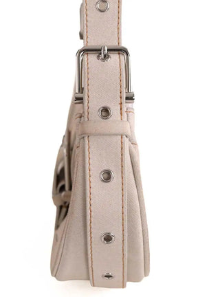 Sac porté épaule OSOI Hobo Brocle Beige en Denim