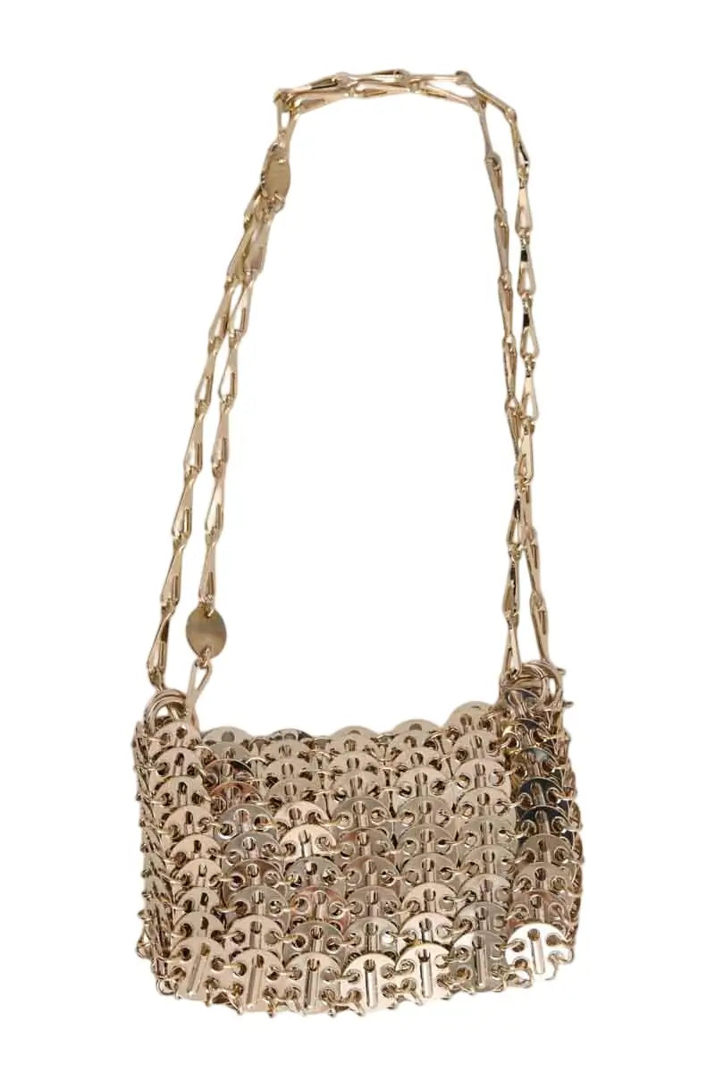Sac porté épaule Paco Rabanne Nano 1969 Doré en Métal - Seconde Main