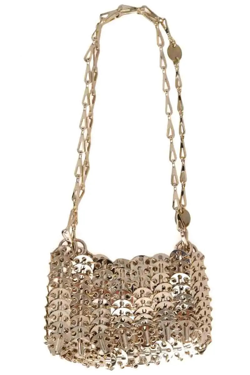 Sac porté épaule Paco Rabanne Nano 1969 Doré en Métal