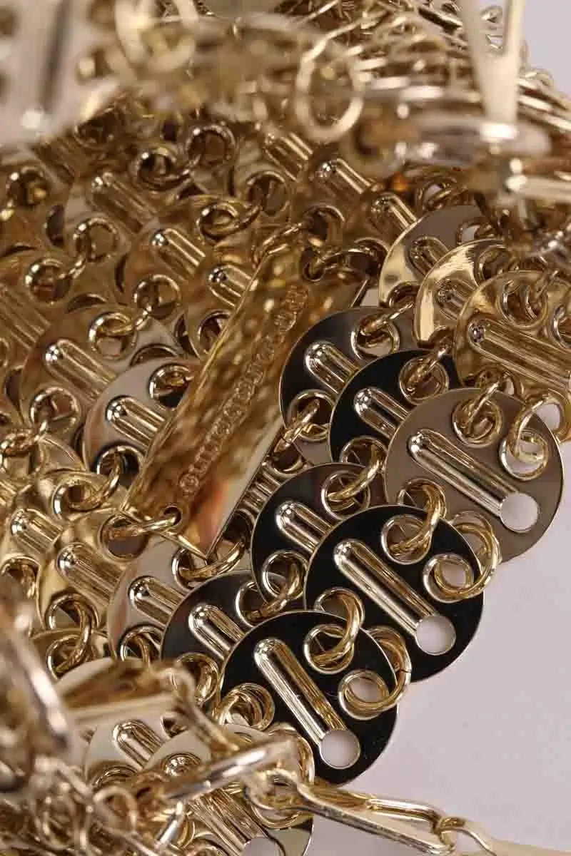 Sac porté épaule Paco Rabanne Nano 1969 Doré en Métal