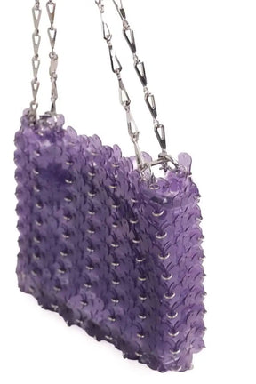 Sac porté épaule Paco Rabanne Nano 1969 Violet en Synthétique