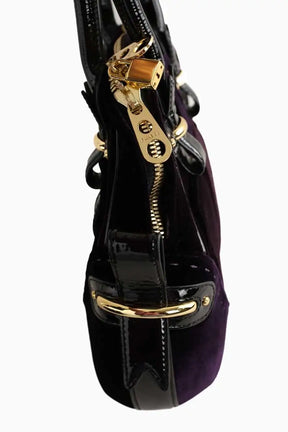 Sac porté épaule Paule Ka Violet en Velours
