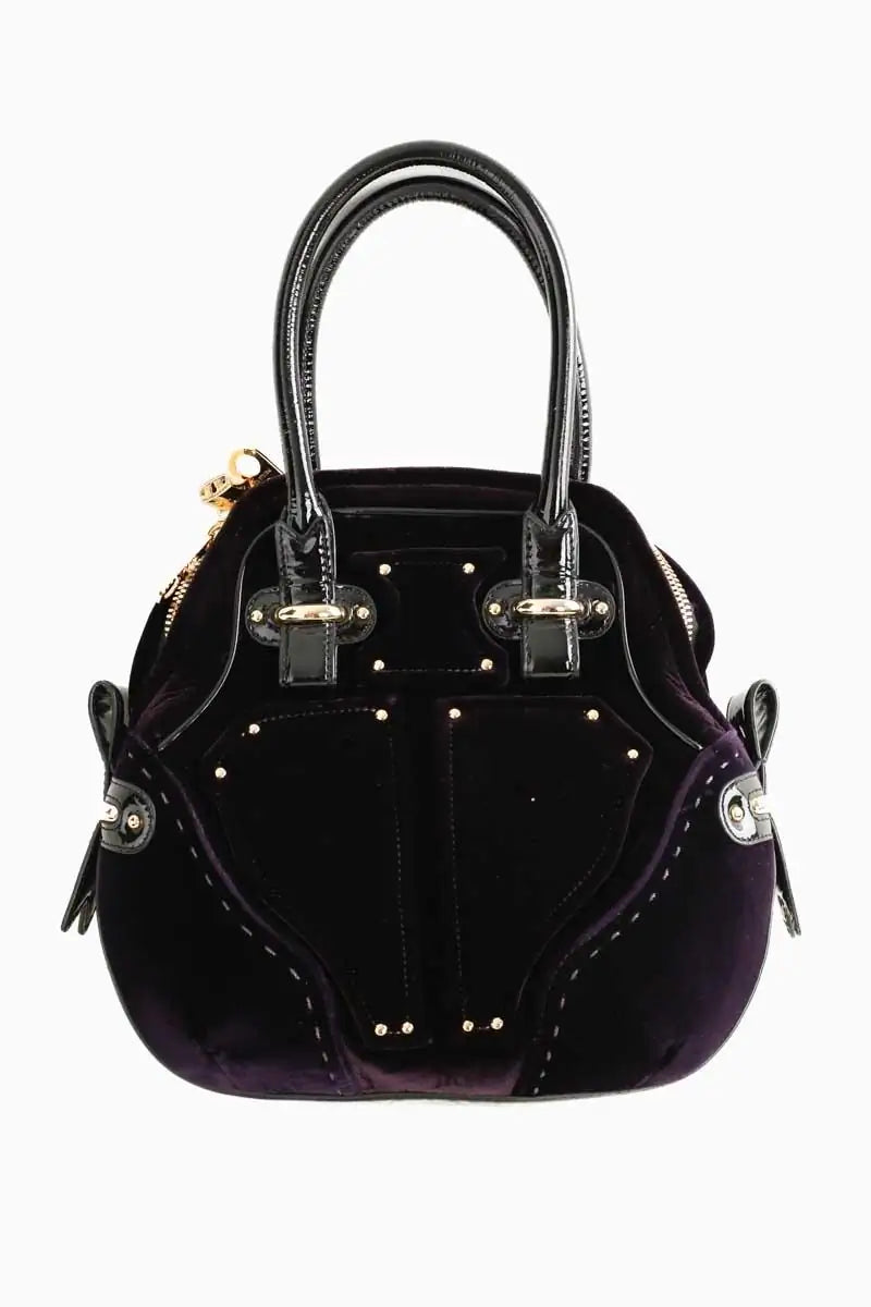 Sac porté épaule Paule Ka Violet en Velours