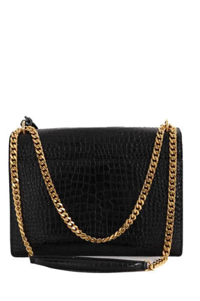 Sac porté épaule Saint Laurent Sunset Noir en Cuir