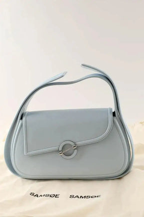 Sac porté épaule Samsoe Samsoe Bleu en Cuir