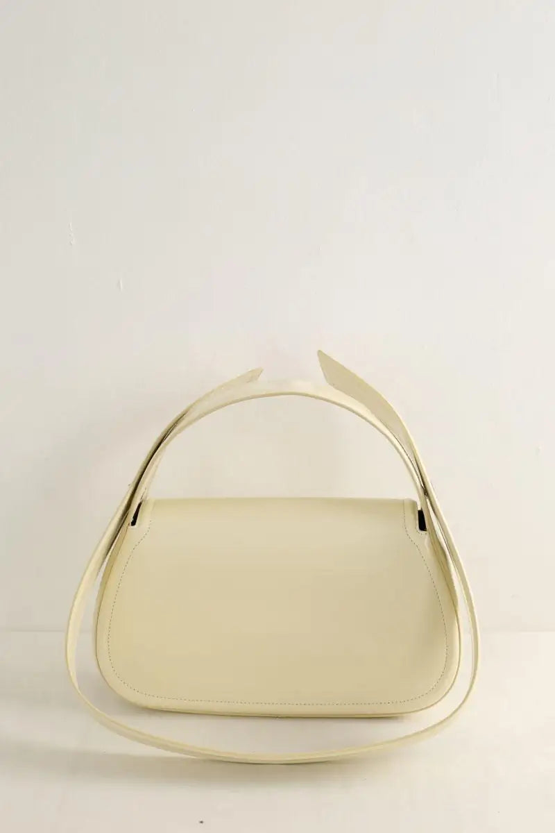 Sac porté épaule Samsoe Samsoe Sahero Ecru en Cuir verni