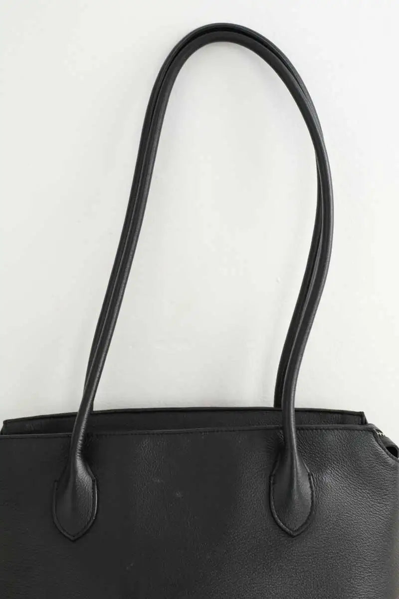 Sac porté épaule The Row Terrasse Noir en Cuir