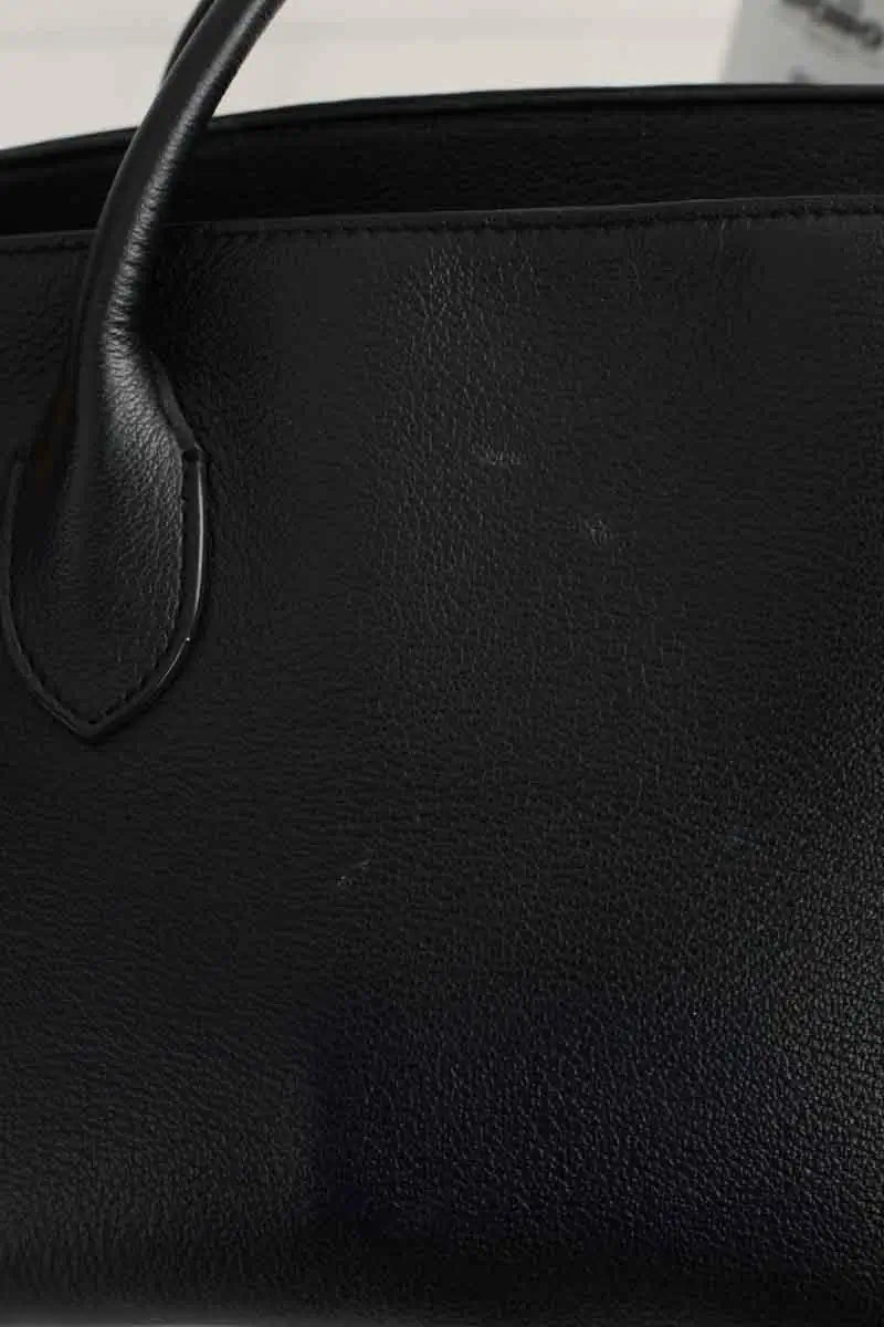 Sac porté épaule The Row Terrasse Noir en Cuir