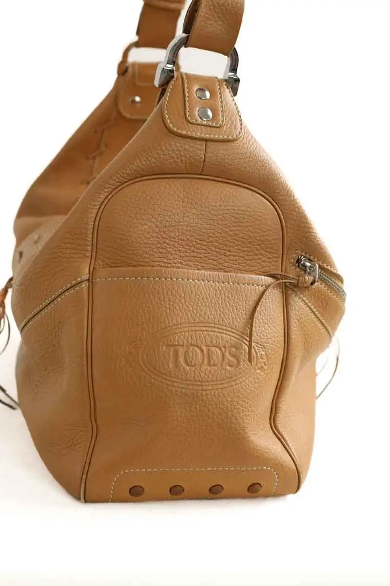 Sac porté épaule Tod's Mickey Camel en Cuir
