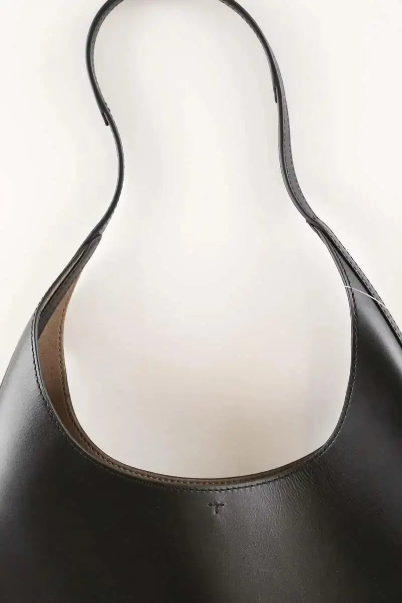 Sac porté épaule Tory Burch Pierced soft bag Noir en Cuir