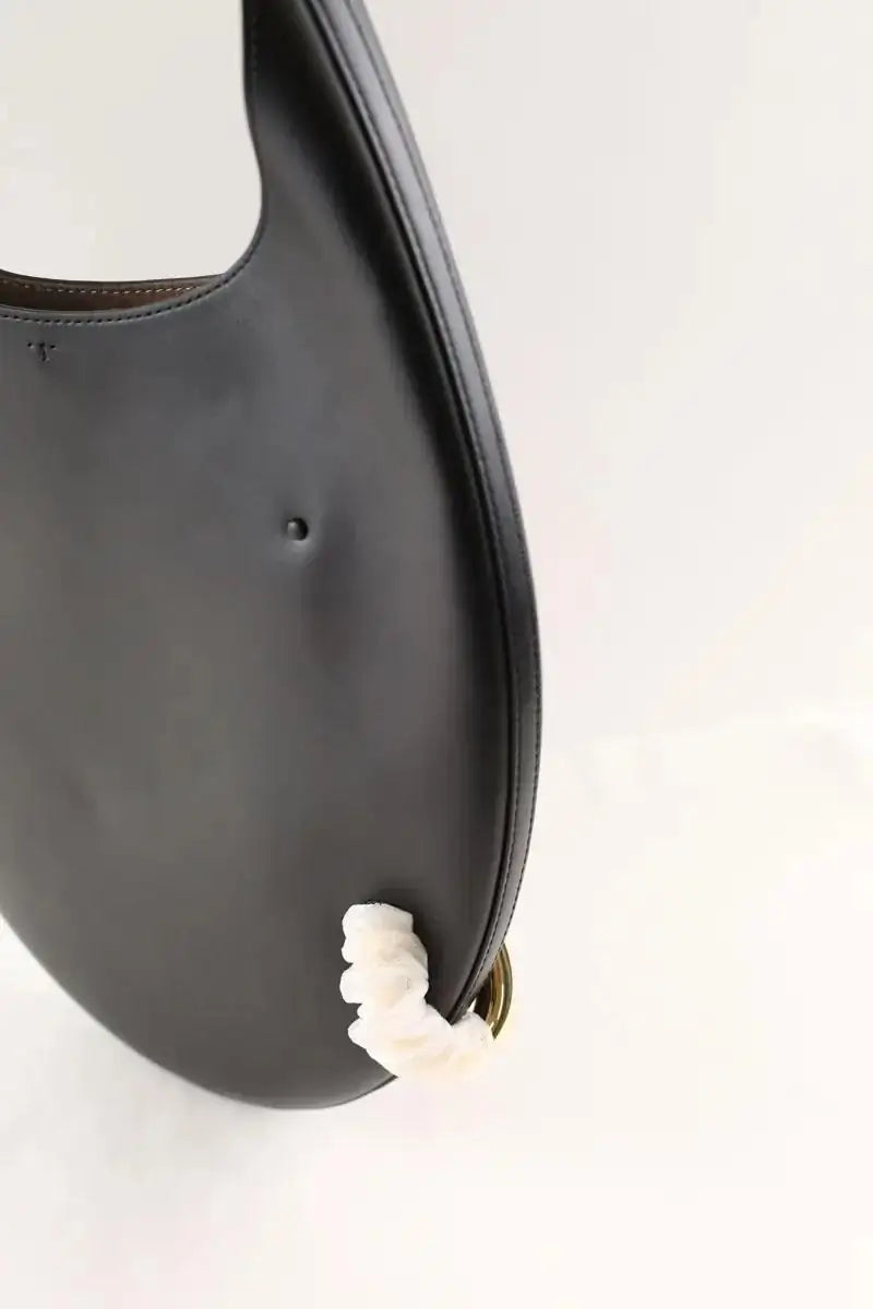 Sac porté épaule Tory Burch Pierced soft bag Noir en Cuir