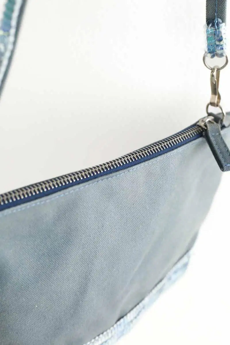 Sac porté épaule Vanessa Bruno Bleu en Tissu