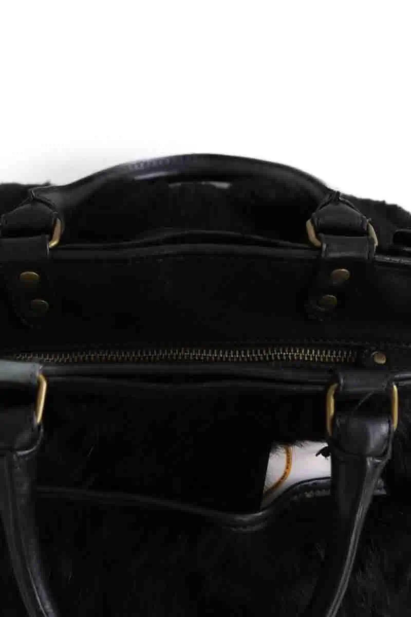 Sac porté épaule Vanessa Bruno Noir en Fourrure