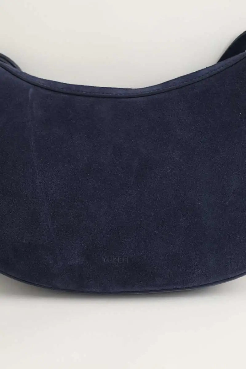 Sac porté épaule Yuzefi Bleu en Daim