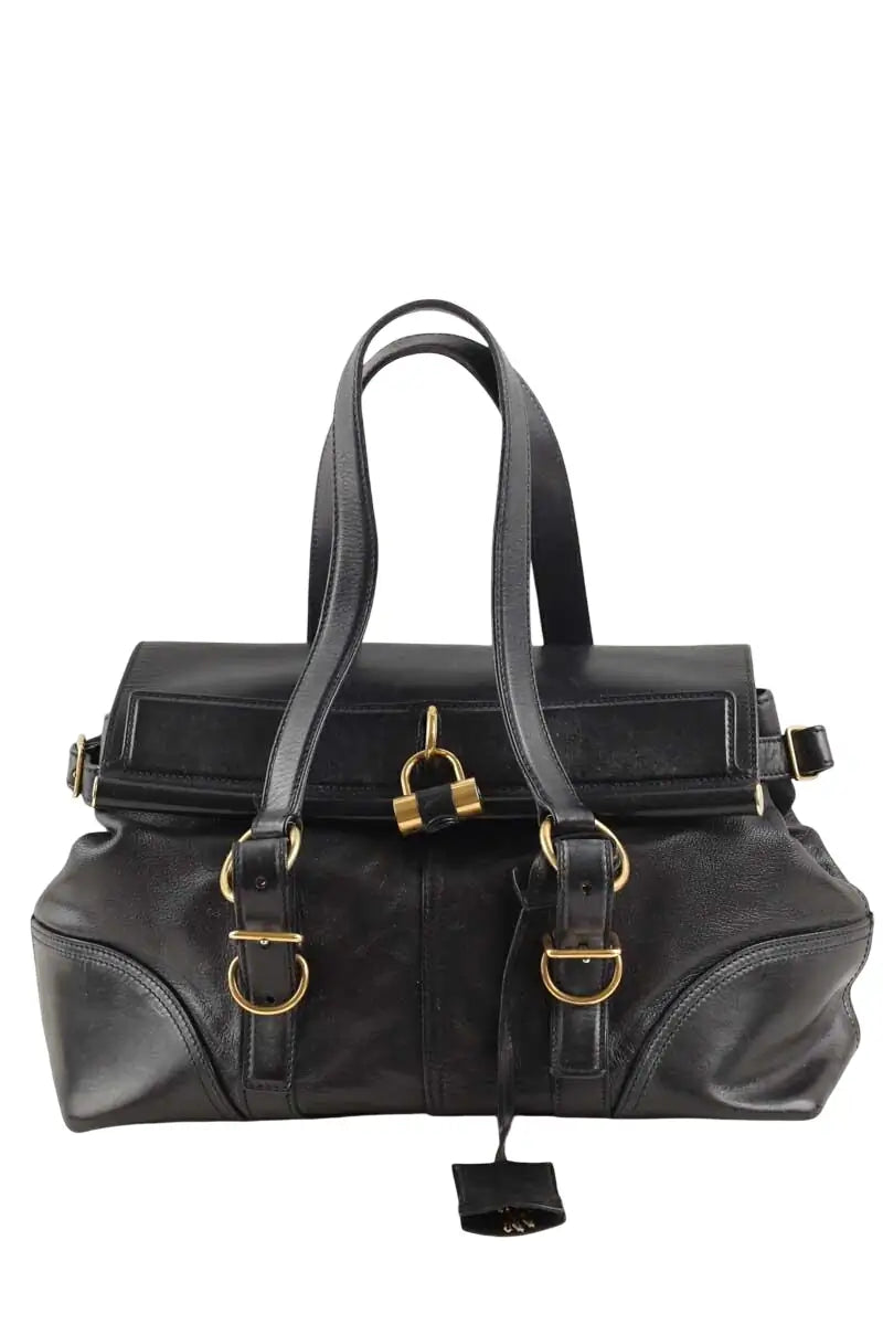 Sac porté épaule Yves Saint Laurent boston Noir en Cuir - Seconde Main