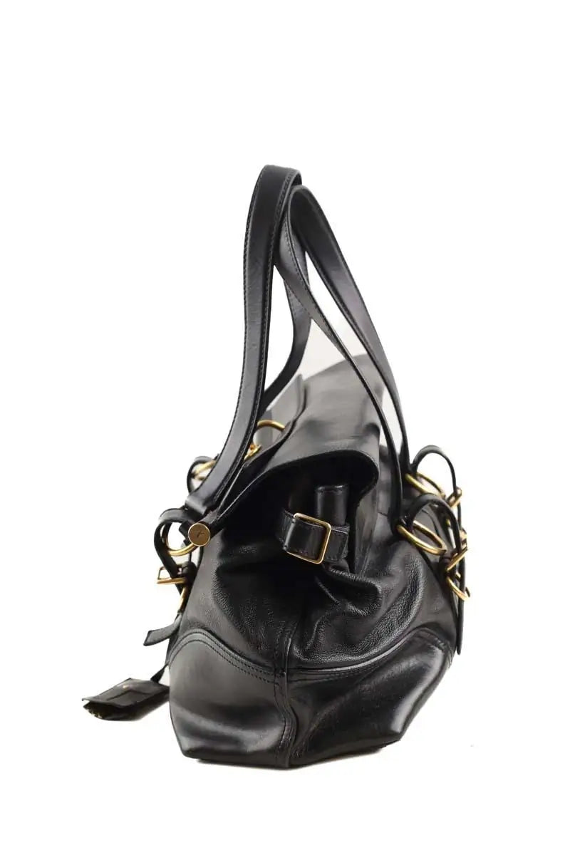 Sac porté épaule Yves Saint Laurent boston Noir en Cuir