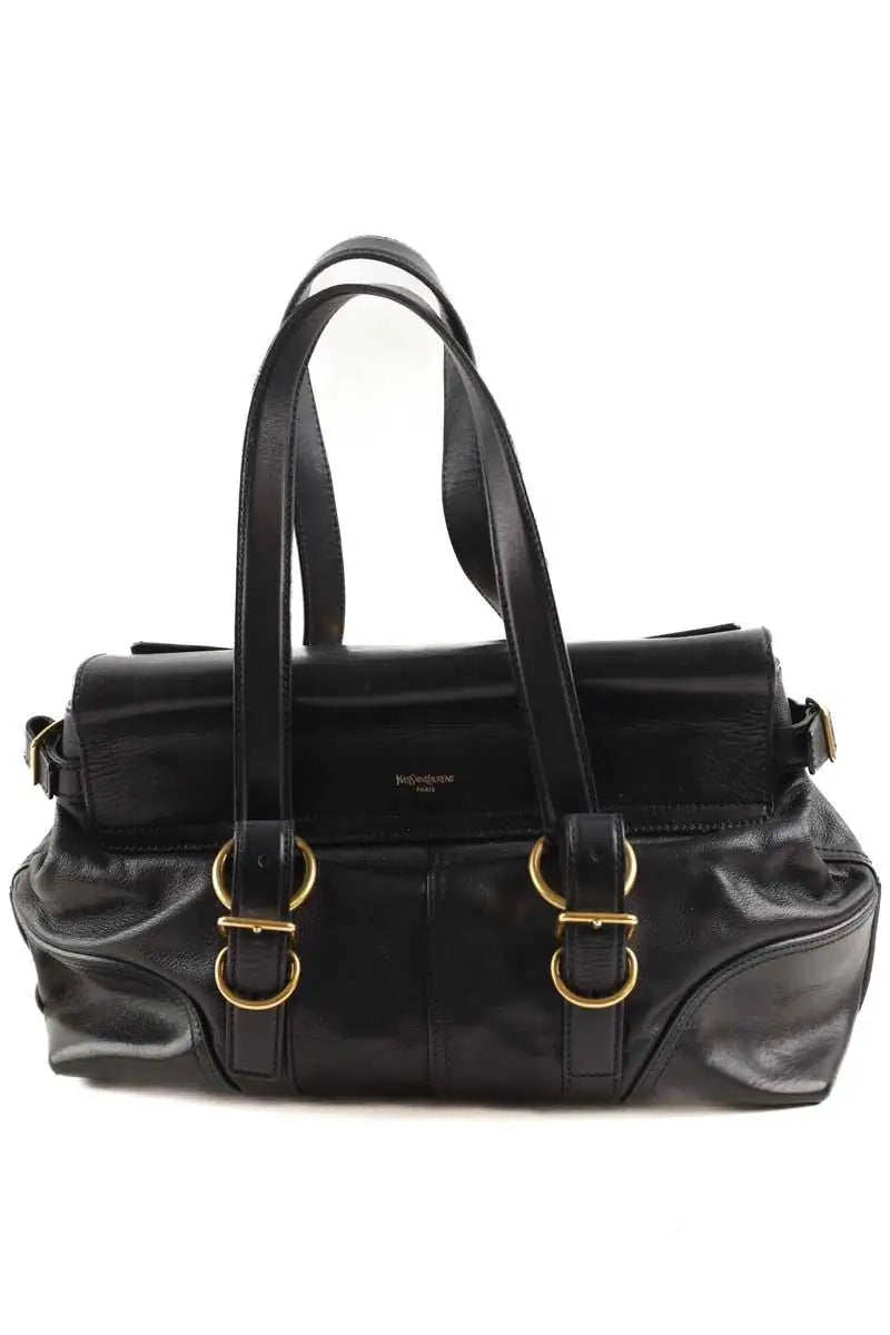 Sac porté épaule Yves Saint Laurent boston Noir en Cuir
