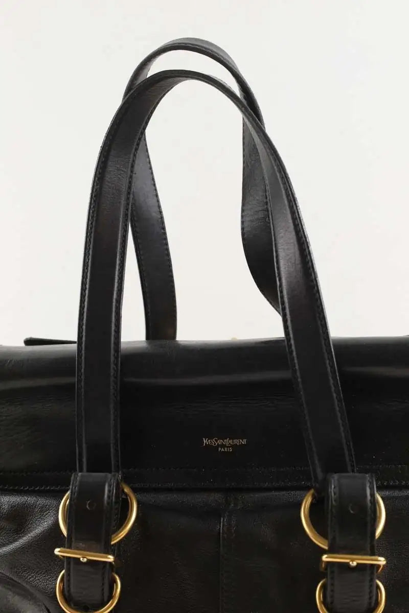 Sac porté épaule Yves Saint Laurent boston Noir en Cuir