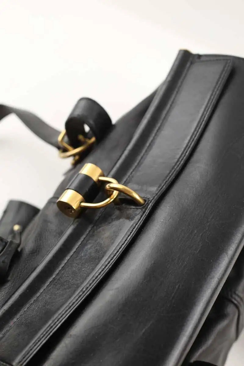Sac porté épaule Yves Saint Laurent boston Noir en Cuir