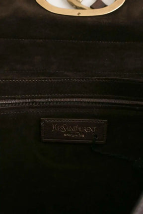 Sac porté épaule Yves Saint Laurent Marron en Cuir